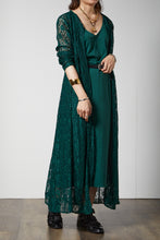 画像をギャラリービューアに読み込む, Lace Dark green dress