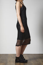 画像をギャラリービューアに読み込む, Black mesh camisole dress
