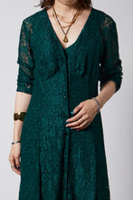 画像をギャラリービューアに読み込む, Lace Dark green dress
