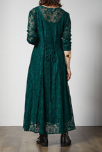 画像をギャラリービューアに読み込む, Lace Dark green dress
