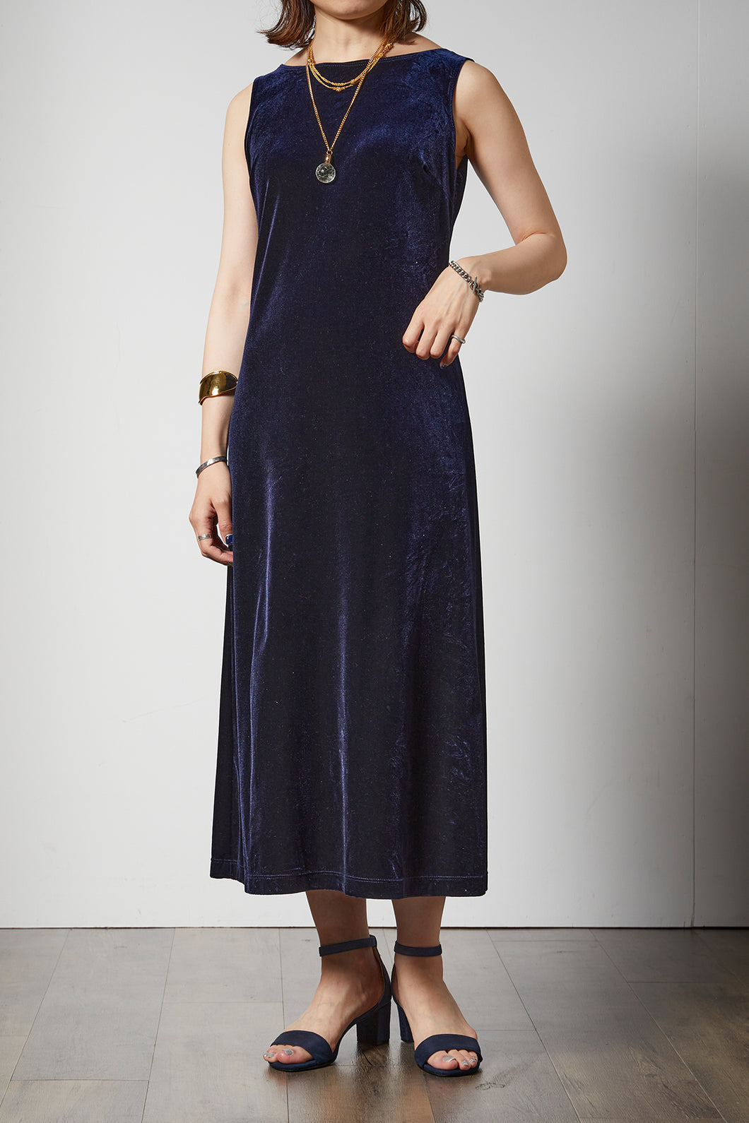 Navy velvet onepiece