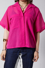 画像をギャラリービューアに読み込む, Pink short sleeve shirt
