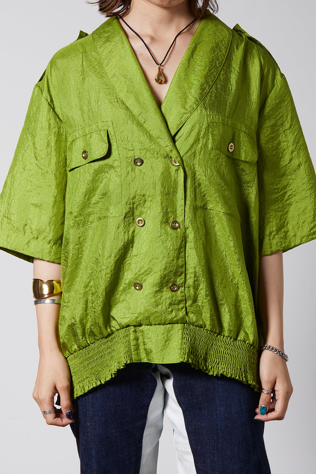 Satin green jacket