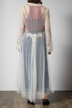 画像をギャラリービューアに読み込む, Lace long white cardigan
